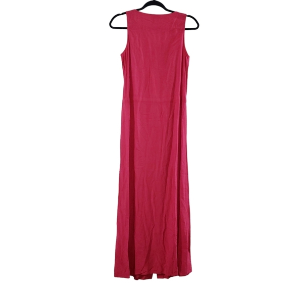J.Jill Button Front Adjustable Drawstring Waist Maxi Dress - Picture 2 of 5